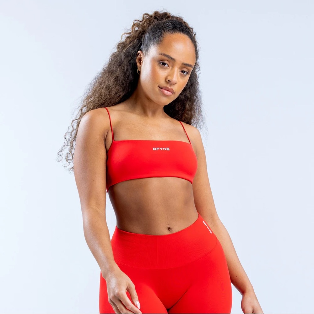 Dfyne defy strappy bra in lava